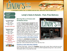Tablet Screenshot of lindyssubsandsalads.com